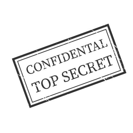 Grunge stamps 'Confidential top secret' on white backgroundのイラスト素材