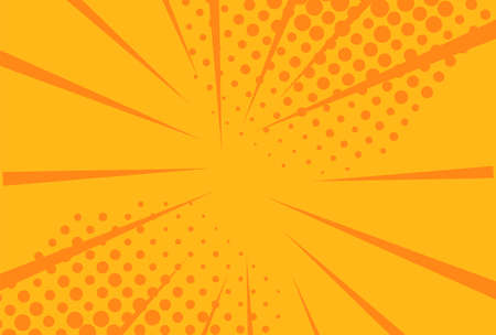 Pop art retro comic. Yellow background. Cartoon vs. Vector Illustrationのイラスト素材