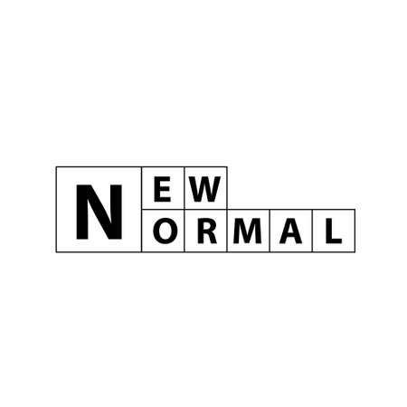 new normal wording in block on white background. Stock vectorのイラスト素材