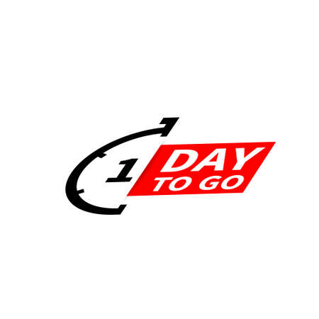 1 day to go. Vector stock illustration.のイラスト素材