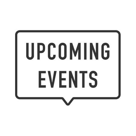 Upcoming Events signs on white background. vector illustration.のイラスト素材