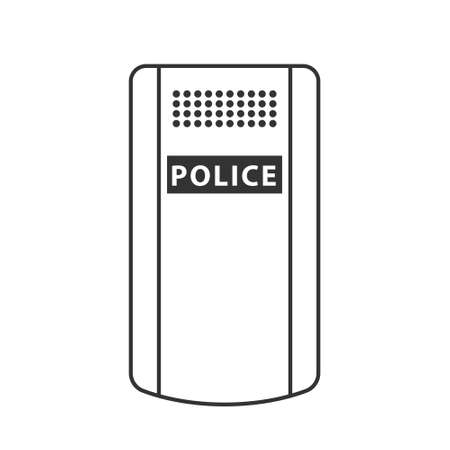 Police shield icon on white background. Stock vectorのイラスト素材