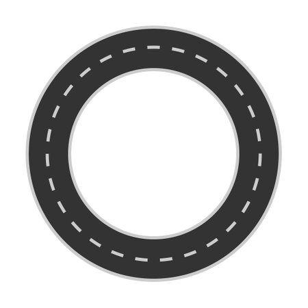 road circle over white background. Vector illustrationのイラスト素材