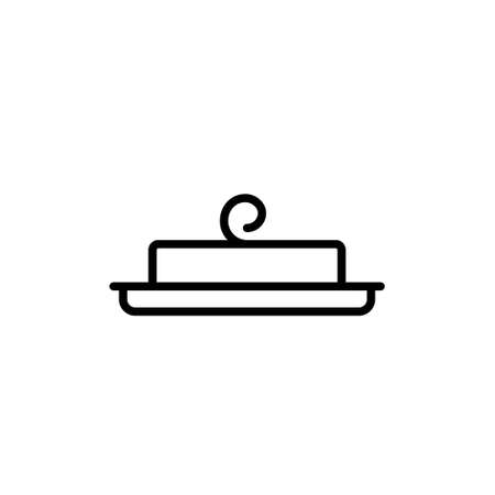 Butter Icon. Bold outline design with editable stroke width. Vector Illustration.のイラスト素材