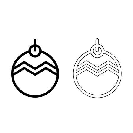 Set of Christmas Bauble Icon on white backgorund. Vectorのイラスト素材