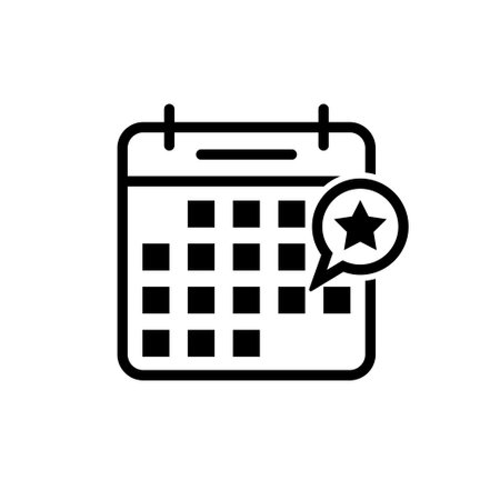 Event Schedule Sign. Event Schedule Icon Vector Graphic.のイラスト素材