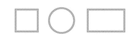 Set greek frame. Meander pattern collection border. Greek frameのイラスト素材