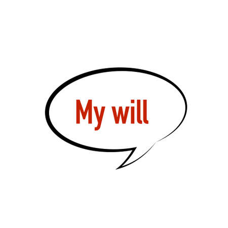 Speech bubble My will for design. Vector elementのイラスト素材