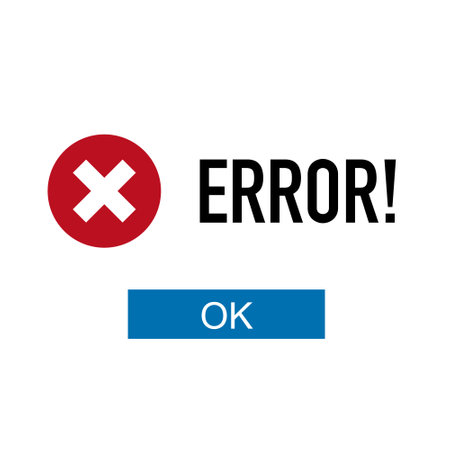 system error warning. Illustration on white isolated background. Vector illustrationのイラスト素材