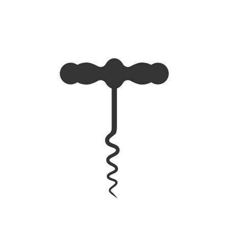 Corkscrew symbol on white, Vector Illustration, Corkscrew Bottle Openerのイラスト素材