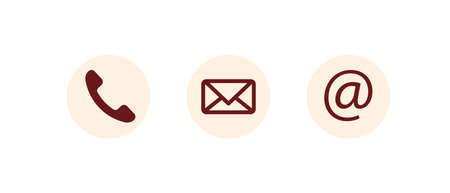 Icon telephone, email, address. Website page contact us or e-mail marketing conceptのイラスト素材