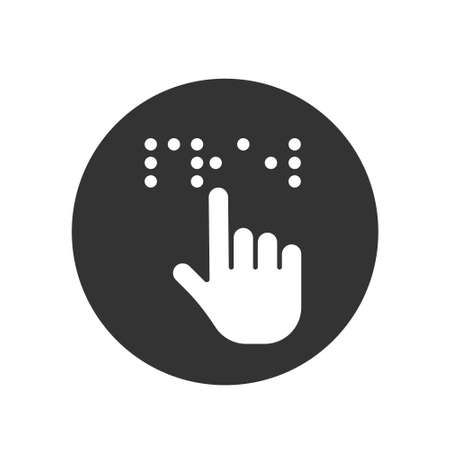 braille icon on white background, stock vectorのイラスト素材