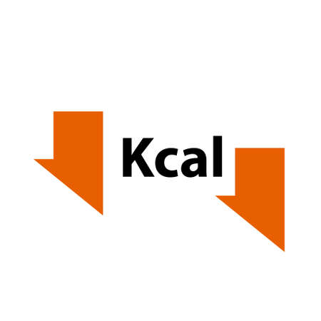 Calorie reduction icon. Low kilocalories graphics sign.のイラスト素材