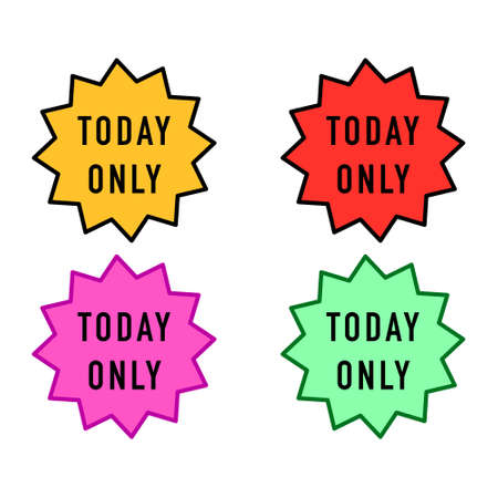 Set of Today only sale symbol. Special offer sign. best price. Vectorのイラスト素材