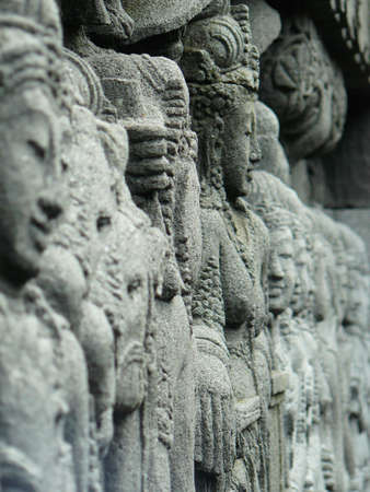 carving of stone reliefの写真素材