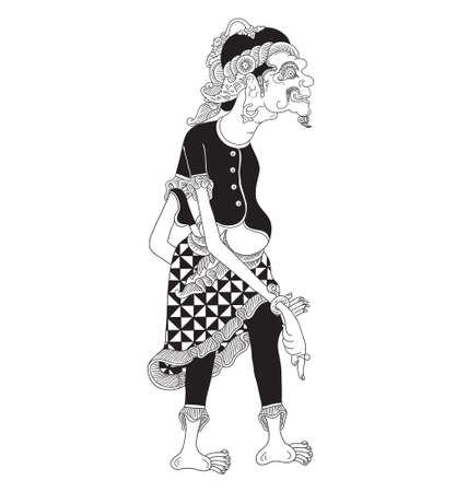 Jimbaka a character of traditional puppet show.のイラスト素材