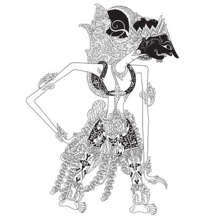 Kalmasapada a character of traditional puppet show, wayang kulit from java indonesia.