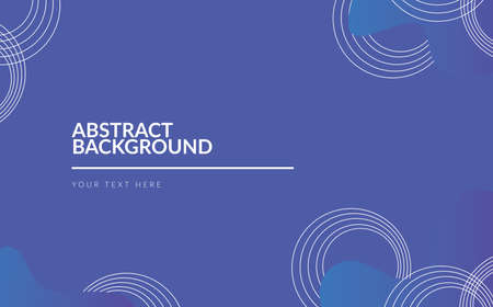Blue abstract background with curvy shapes and wavy circles