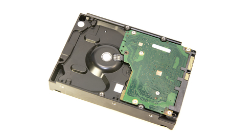 HDD (hard disk drive) for storage data isolated on white backgroundの写真素材