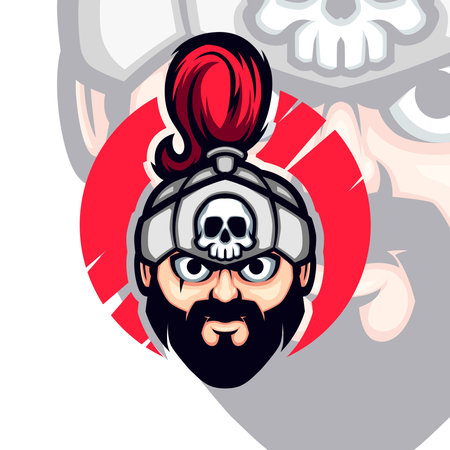 Empire Troops Iron Steel Helmet Head Vector Mascotのイラスト素材