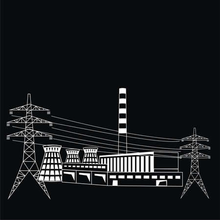 power station blackのイラスト素材