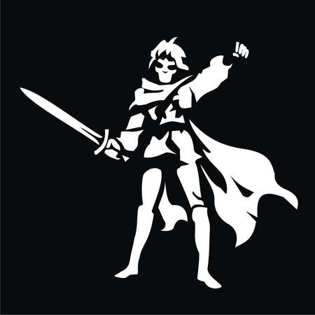 warrior with swordのイラスト素材