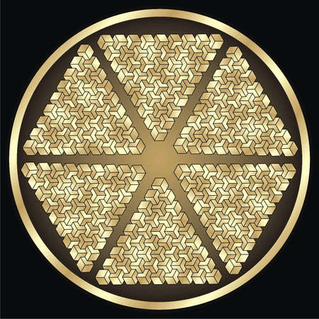 a pyramid on a black backgroundのイラスト素材