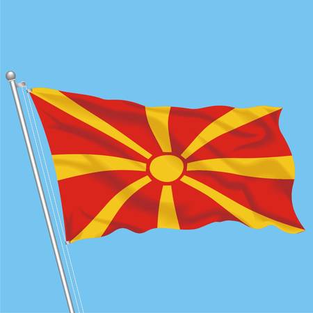 Developing flag of Macedoniaのイラスト素材