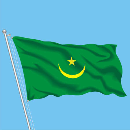 Developing flag of Mauritaniaのイラスト素材