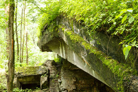 Ruins of power plant from World War IIの写真素材
