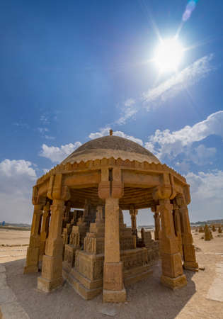 Chukhandi Old graveyard Karachi, Pakistan built between the 15 to 18 centuries A.Dのeditorial素材