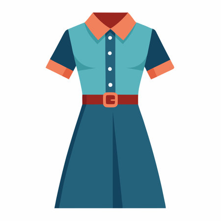 Isolated woman dress on a white background, Vector illustration - Vectorのイラスト素材