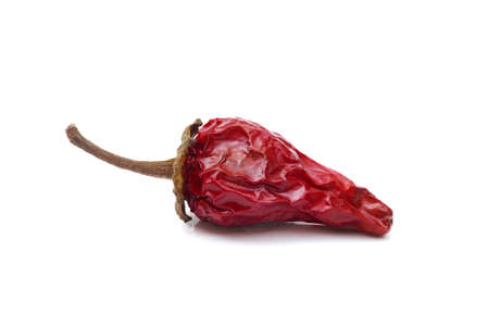 dried red chili pepper isolated on white background