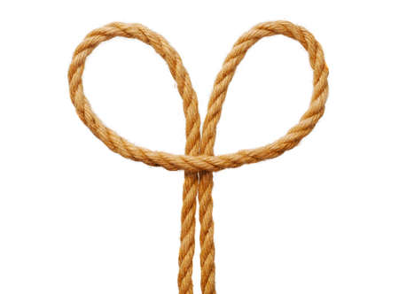 jute rope isolated on white background