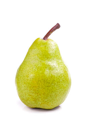 Packham pear, also Packhamâs Triumph, isolated on white backgroundの写真素材
