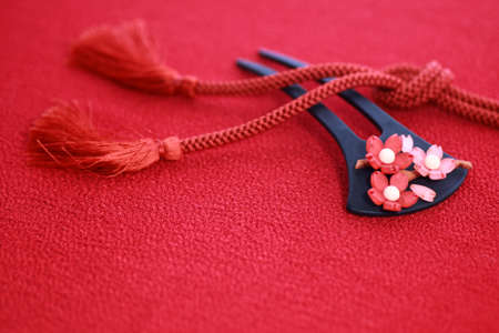 Japanese hairpin and dressing accessories の写真素材