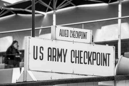 Checkpoint Charlie signのeditorial素材
