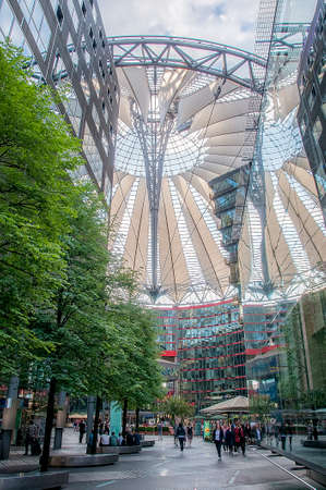 Sony center in Berlin, architectural marvelのeditorial素材