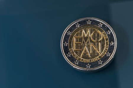Commemorative 2 EUR coin issued to celebrate the 2000 yrs since capital of Slovenia was first...
