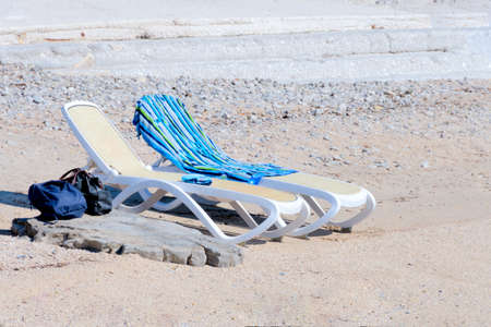 Two Beach Chairsの写真素材