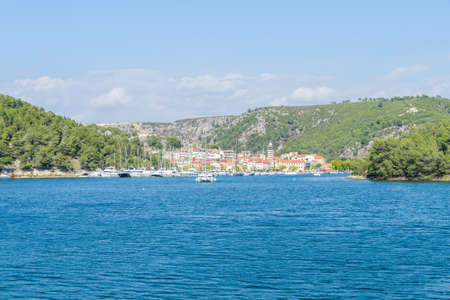 Skradin historical small town on river Krka in Croatiaの写真素材