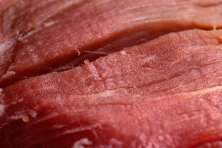 Raw beef meat, macro close up texture, cooking and nutrition conceptの写真素材