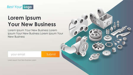 Machine tool production with cncのイラスト素材