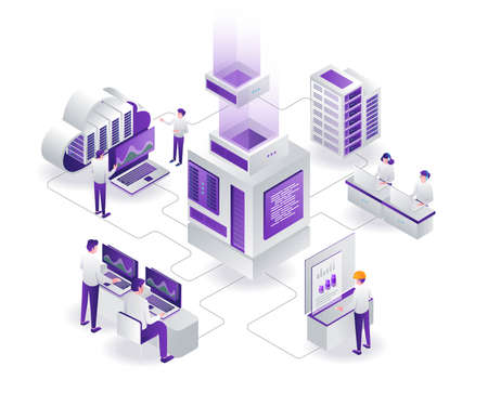 The team manages the cloud server and data analyst
