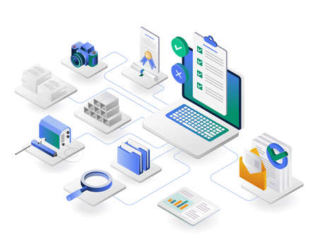 Checklist data reports for developing companiesのイラスト素材