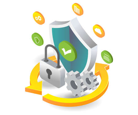 Transmission Protection and securityのイラスト素材