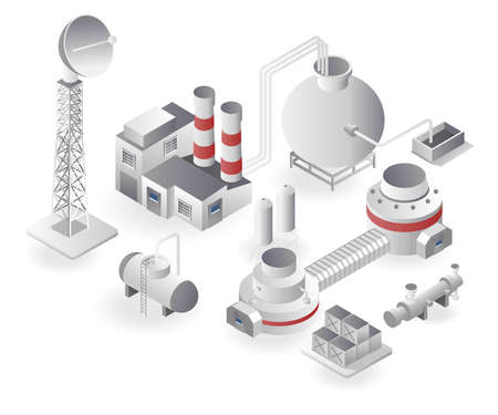 Space factory industryのイラスト素材