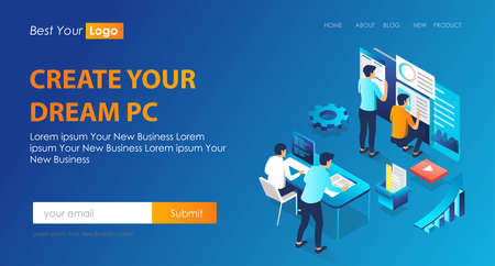 Creatively arrange the appearance of the web and blog for email seo optimizationのイラスト素材