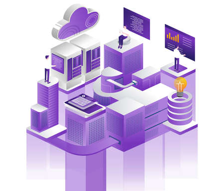 Web developer and server analyticsのイラスト素材