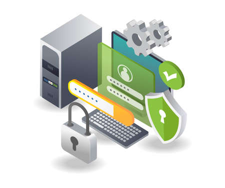 Password Management and securityのイラスト素材